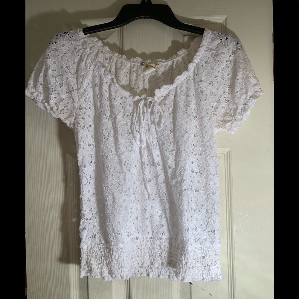 White lace top